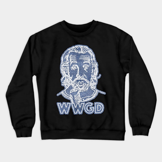 What Would George Do Embroidery Styles Crewneck Sweatshirt by ramdakoli